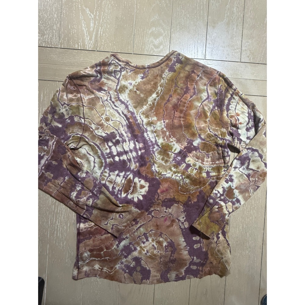 Lululemon Relaxed Fit Geode Tie Dye Long Sleeve Top Size 8 Boho Grunge